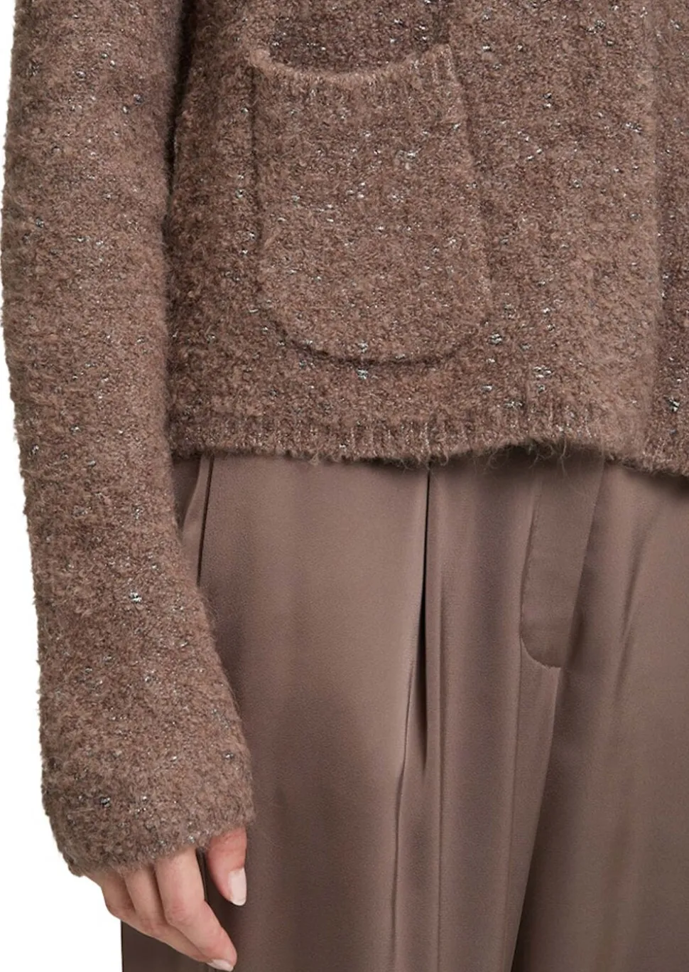 Cardigan moelleux avec fil brillant