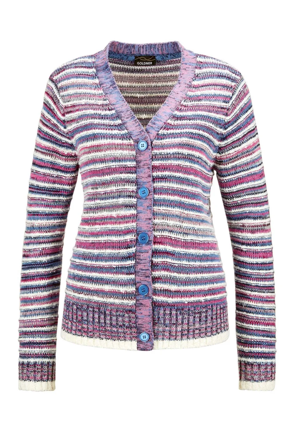 Cardigan à rayures multicolores