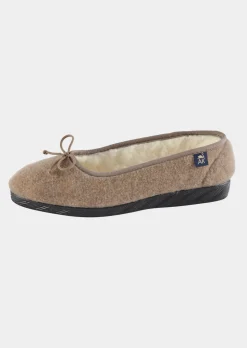 Chaussons ballerines en laine vierge
