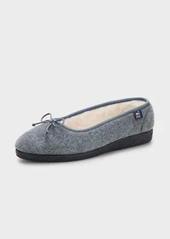 Chaussons ballerines en laine vierge