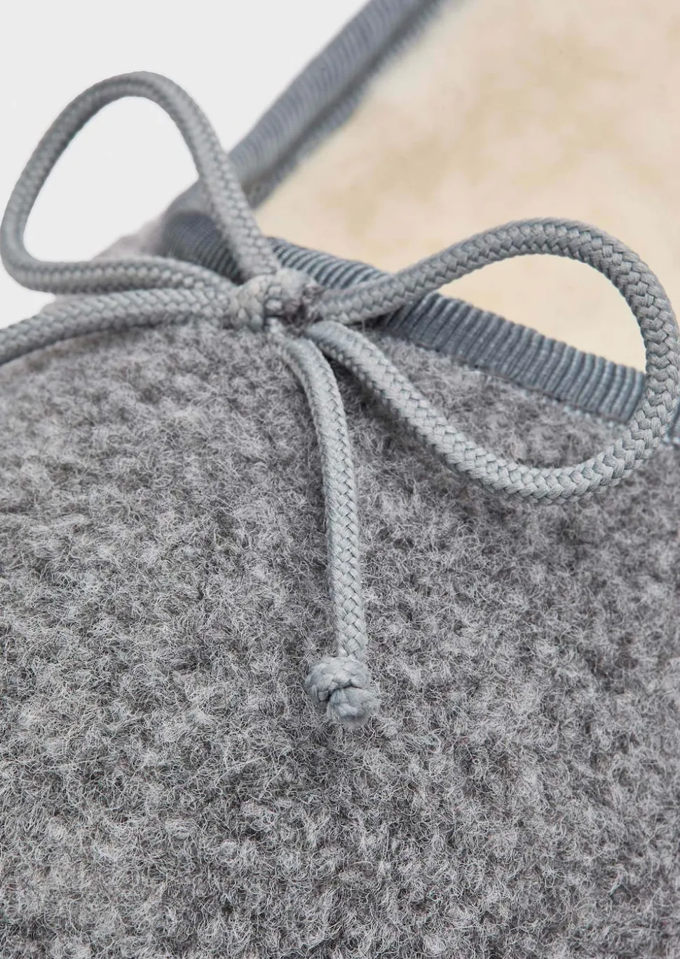Chaussons ballerines en laine vierge