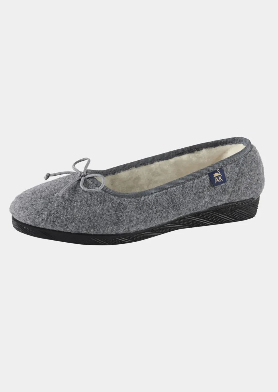 Chaussons ballerines en laine vierge
