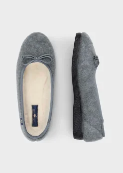 Chaussons ballerines en laine vierge