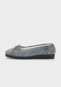 Chaussons ballerines en laine vierge