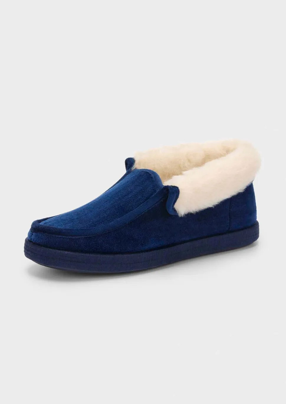 Chaussons en peluche avec laine vierge