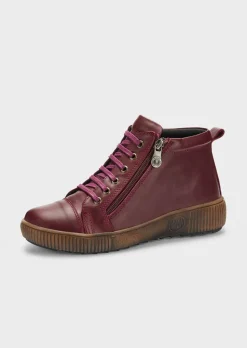 Chaussures en cuir avec zip