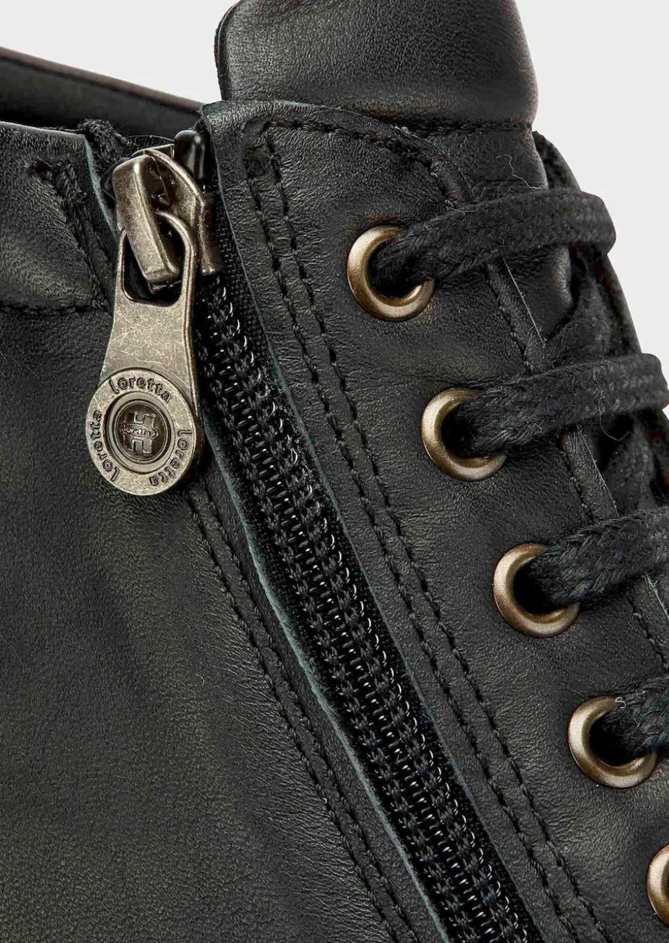 Chaussures en cuir avec zip