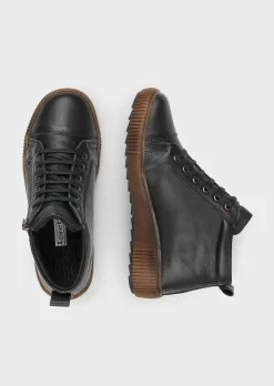 Chaussures en cuir avec zip