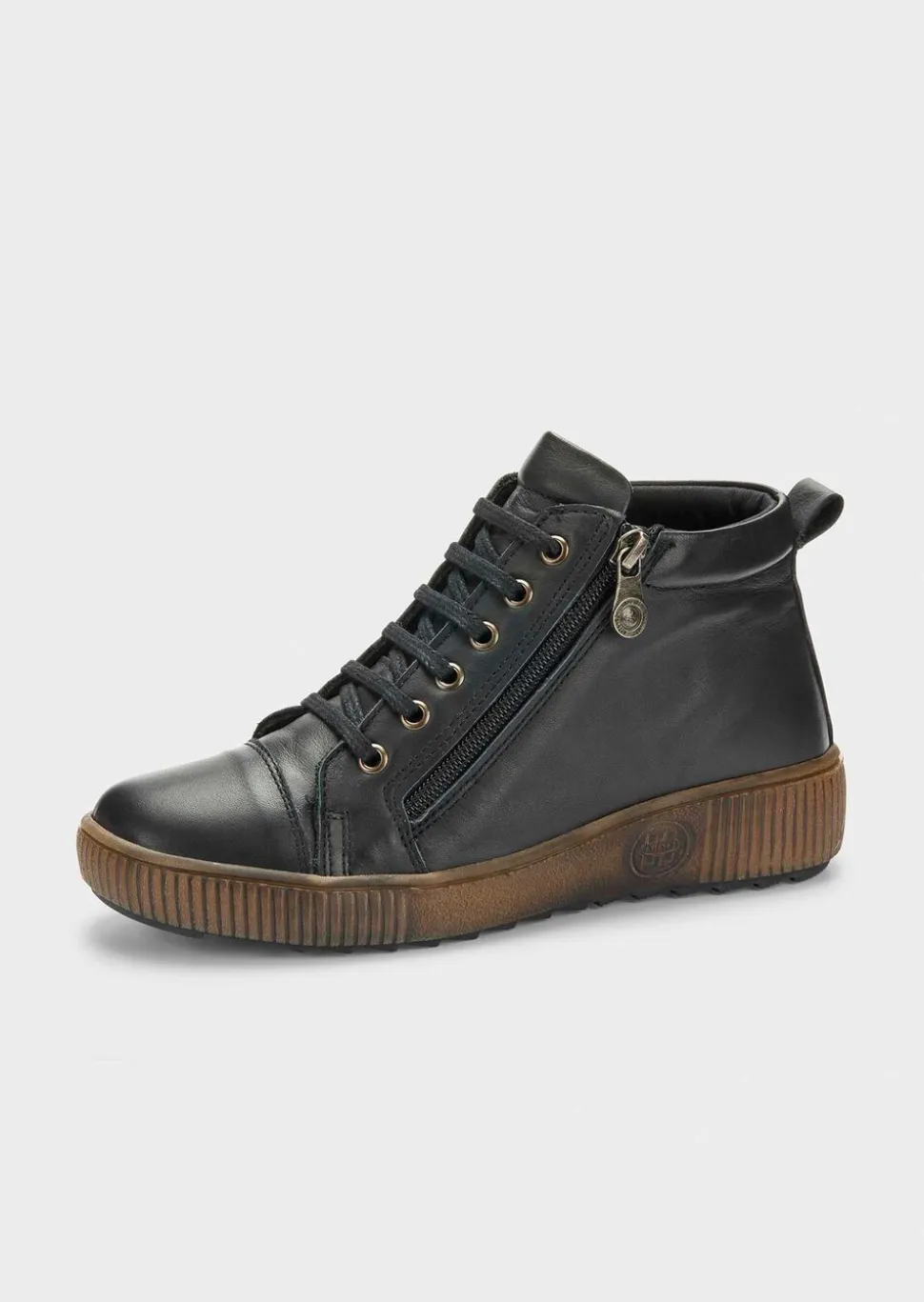 Chaussures en cuir avec zip