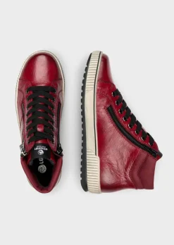 Chaussures en cuir avec zip