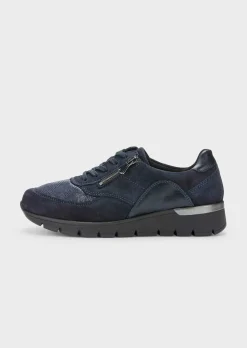 Chaussures à lacets hallux en cuir et textile