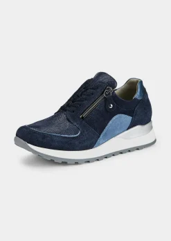 Chaussures à lacets hallux en cuir et textile