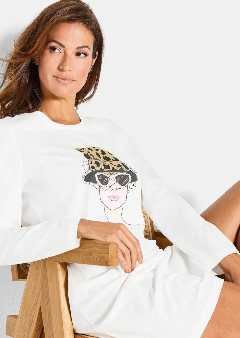 Chemise de nuit avec imprimé animalier