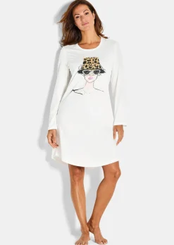 Chemise de nuit avec imprimé animalier