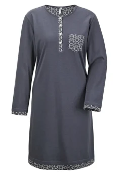 Chemise de nuit en coton à manches longues