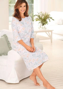Chemise de nuit en coton à manches courtes