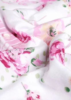 Chemise de nuit à manches courte et patte de boutonnage