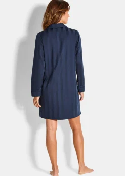 Chemise de nuit rayée en satin