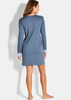 Chemise de nuit à rayures contrastantes