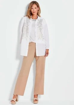 Chemisier avec broderie de paillettes