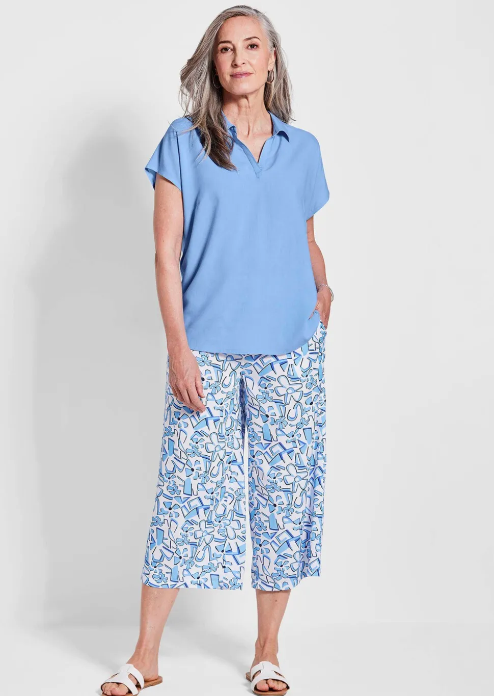 Chemisier avec col chemise ouvert
