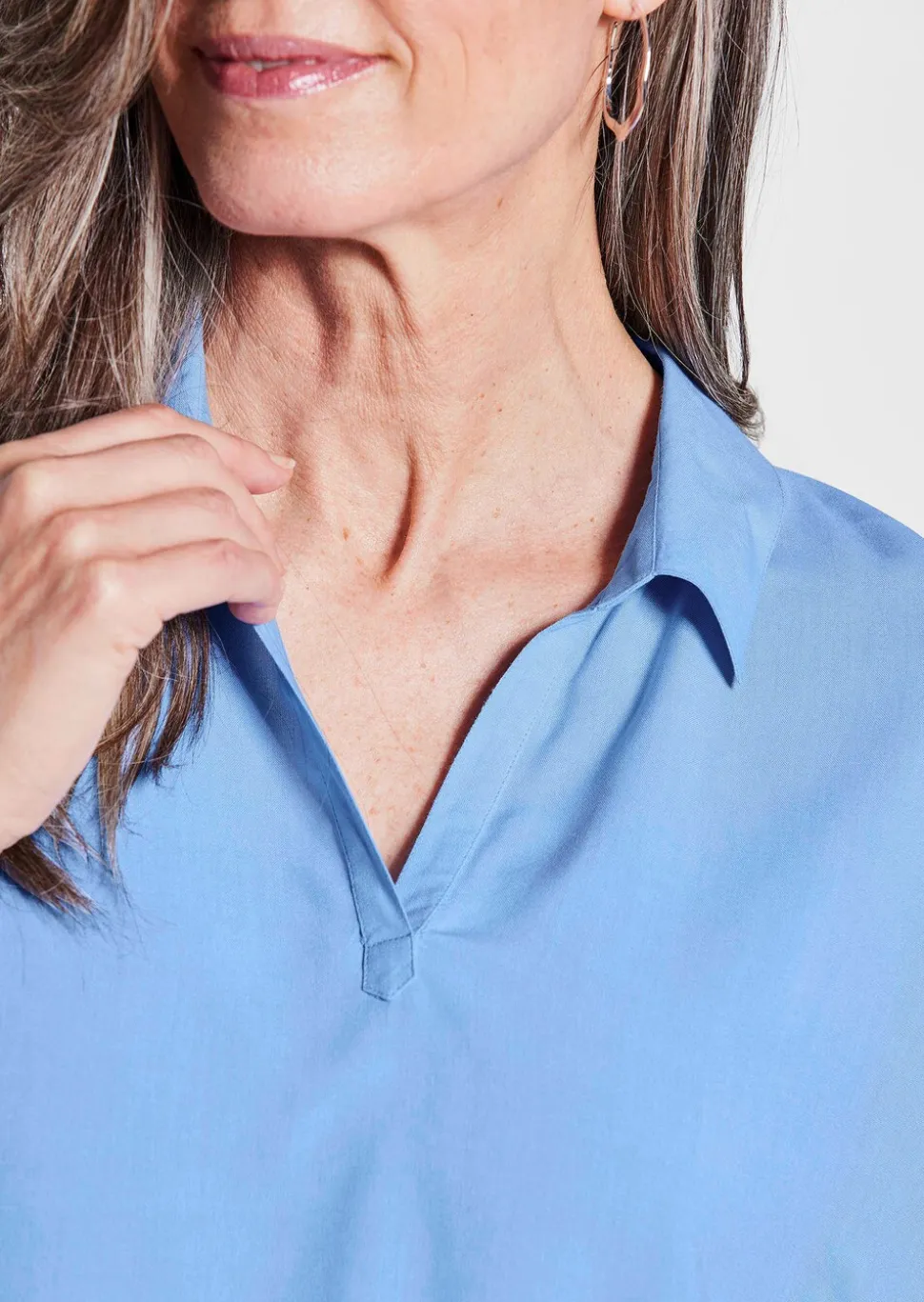 Chemisier avec col chemise ouvert