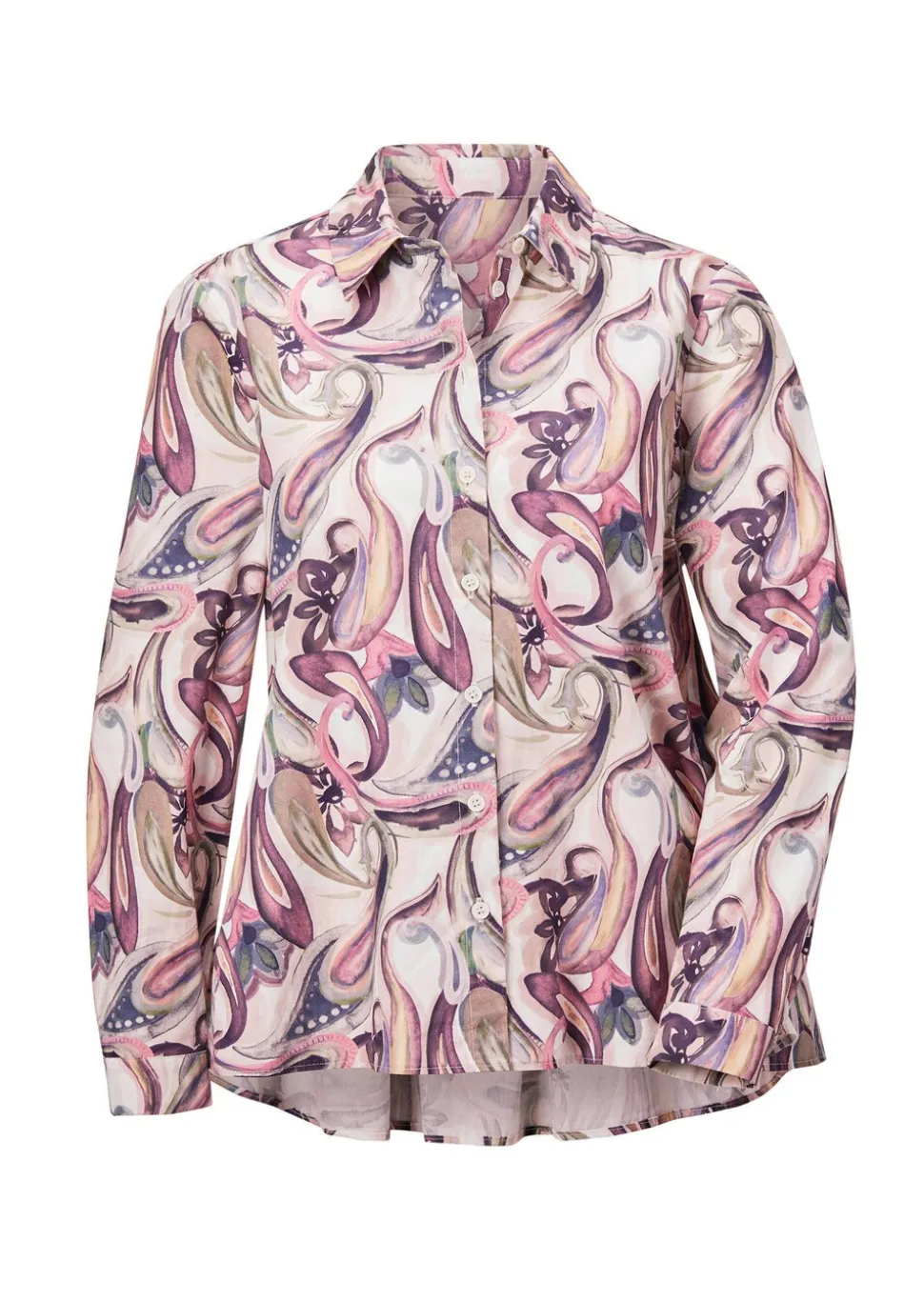 Chemisier à col chemise ample avec motif cachemire