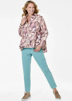 Chemisier à col chemise ample avec motif cachemire