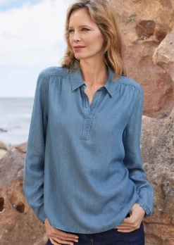Chemisier en denim Tencel