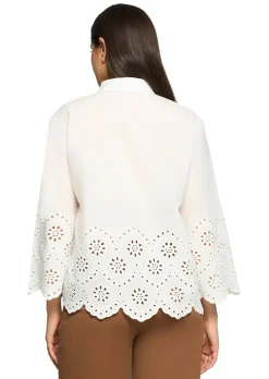 Chemisier en pur coton agrémenté d’une broderie séduisante