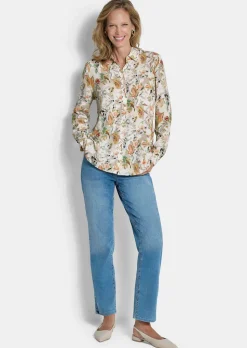Chemisier en viscose avec motif floral