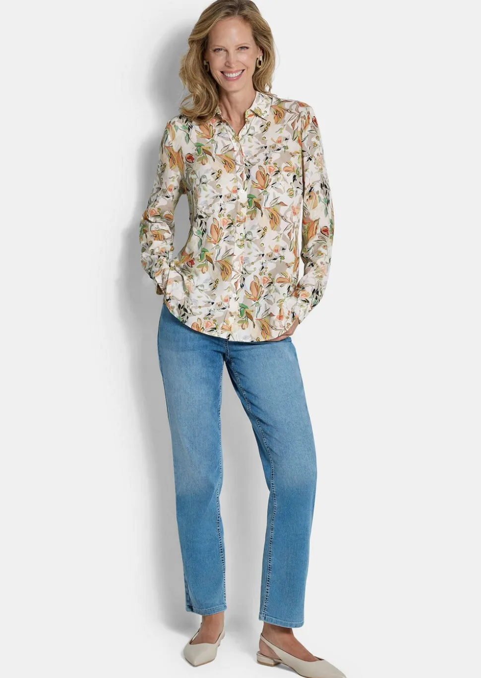 Chemisier en viscose avec motif floral