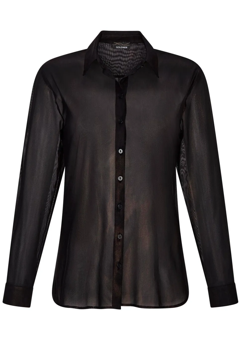 Chemisier en voile mi-transparent