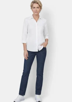 Chemisier extensible, très confortable, en coton