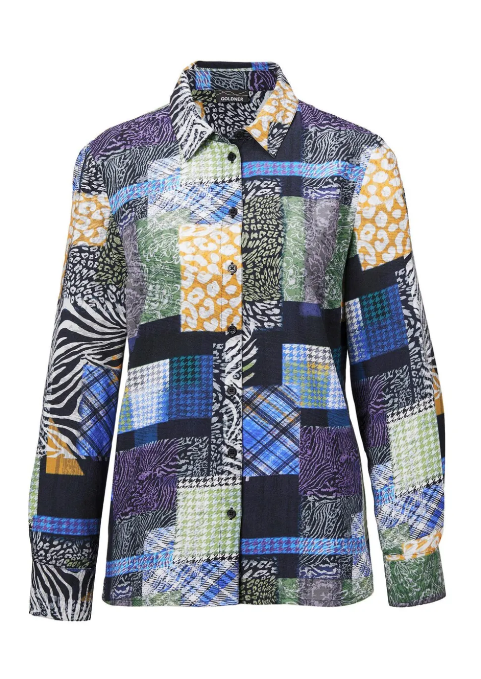 Chemisier imprimé avec motif patchwork