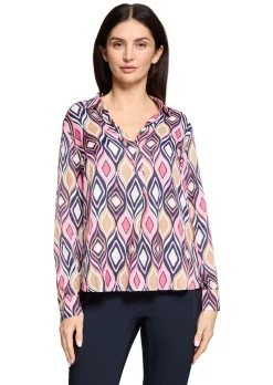 Chemisier long en satin de viscose.
