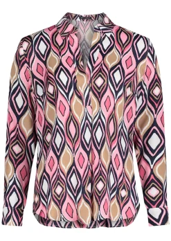Chemisier long en satin de viscose.