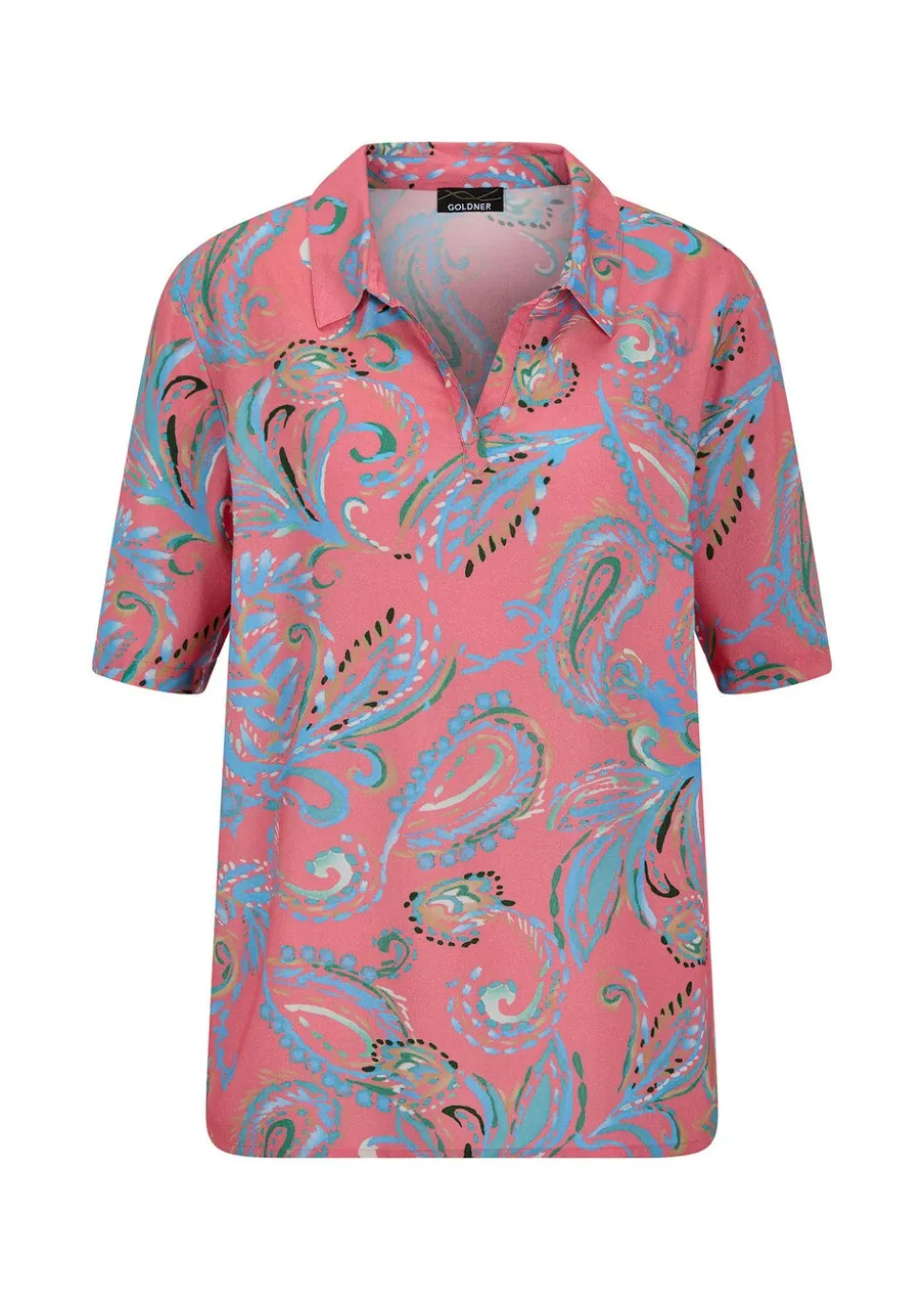 Chemisier à motif cachemire en pure viscose