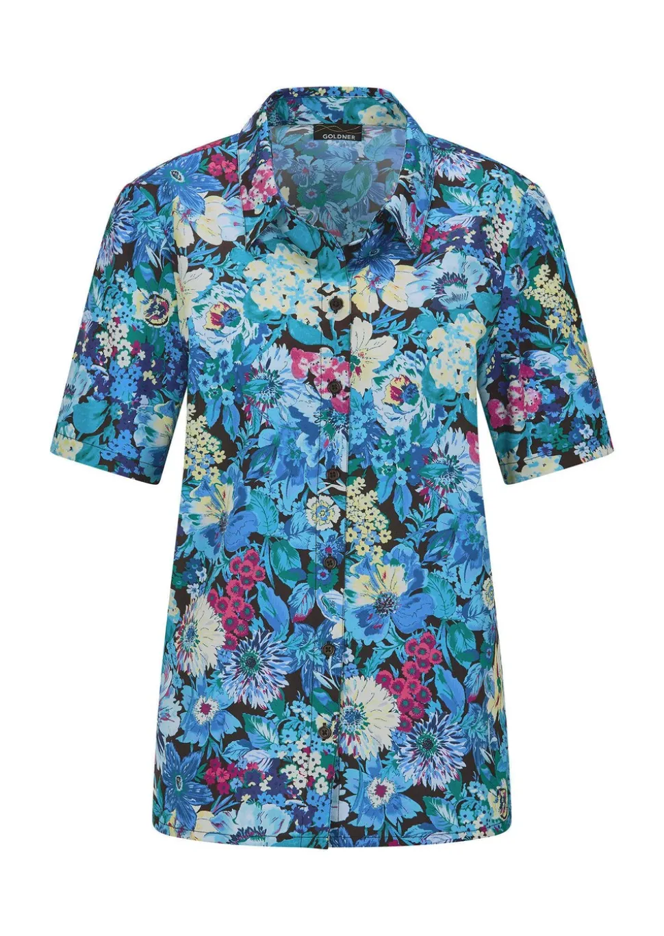 Chemisier à motif floral - repassage superflu