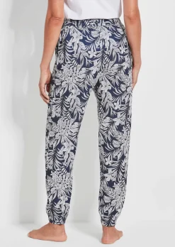 Confortable pantalon de jogging imprimé feuilles