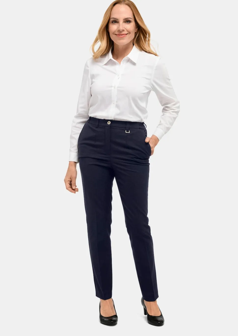 Confortable pantalon LOUISA COMFORT+ avec pli