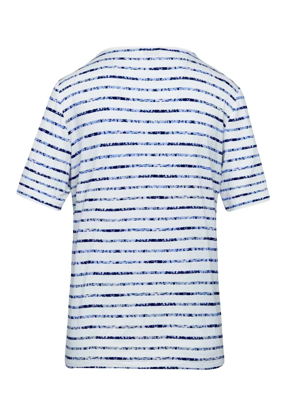 Confortable T-shirt imprimé de fleurs et rayures