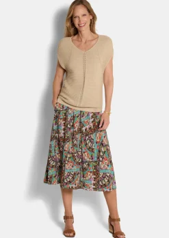 Débardeur en tricot à la brillance raffiné