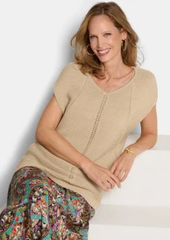 Débardeur en tricot à la brillance raffiné