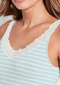 Débardeur en viscose avec dentelle