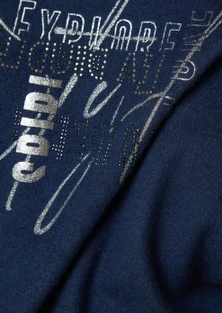 Doux T-shirt avec imprimé lettrage