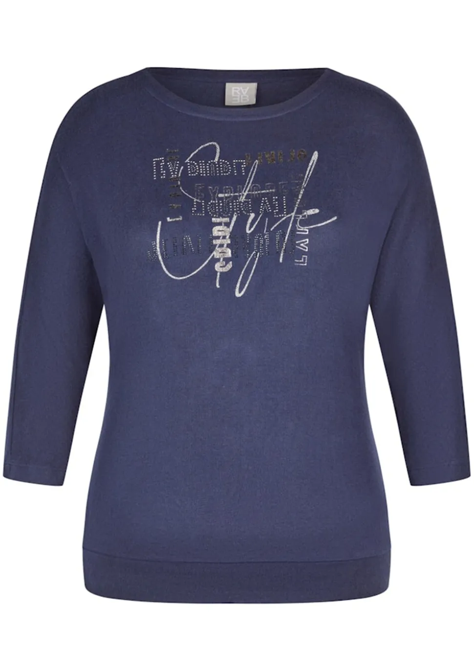 Doux T-shirt avec imprimé lettrage