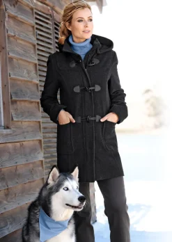Duffle-coat classique en laine mélangée