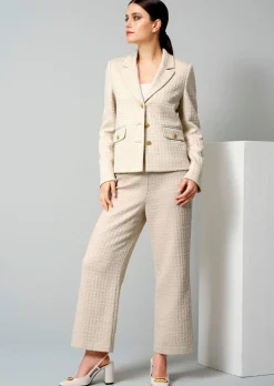 Elégant blazer en tissu bouclette