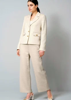 Elégant blazer en tissu bouclette